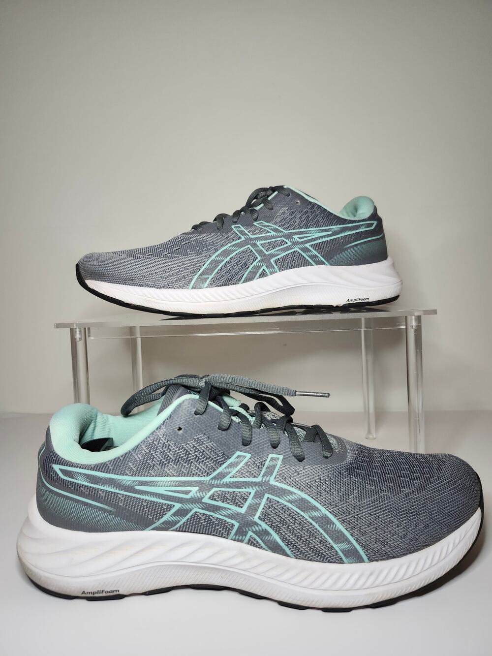 ASICS Womens Gel Excite 9 Running Shoes Sneakers Slate Gray Mesh Wide Size 11